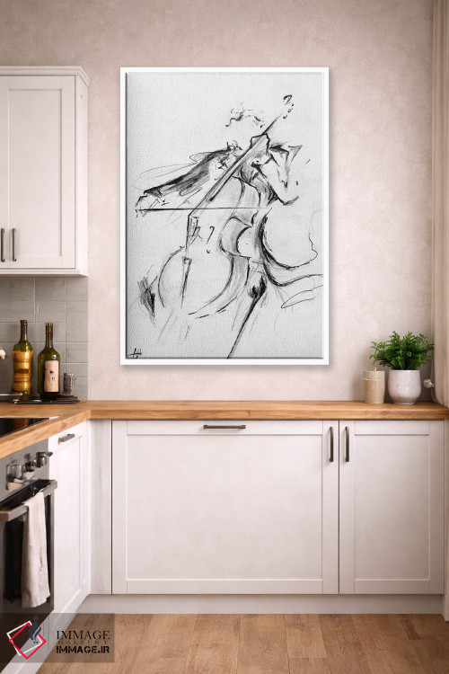 تابلو دکوراتیو نوازنده ویولنسل اثر مارک آلانته - D4W