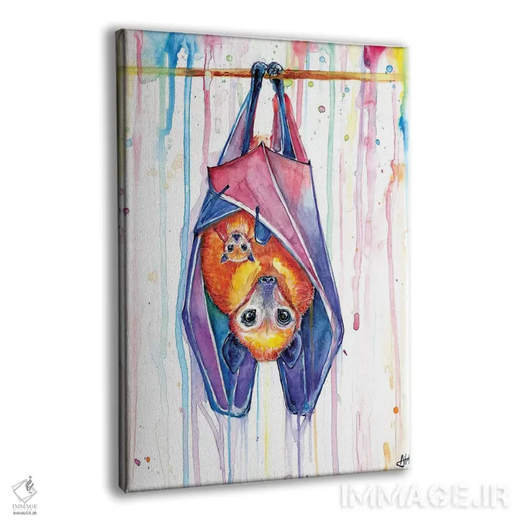 تابلو دکوراتیو یه دسته خفاش اثر مارک آلانته - نمای پرسپکتیو محصول