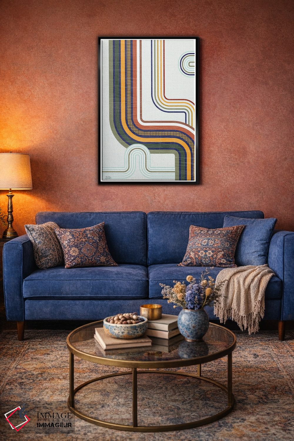 تابلو انتزاعی متروی رترو ۲ اثر ملیسا آورینوس - D3B