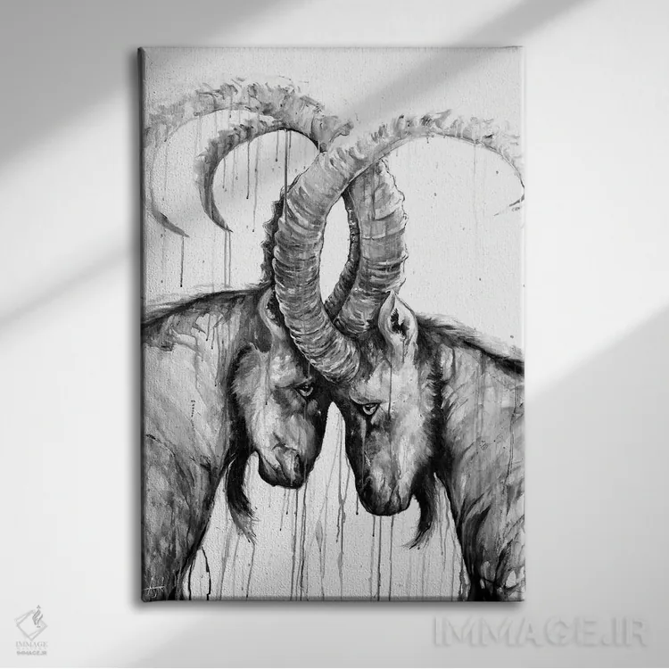 تابلو دکوراتیو سیزیف سیاه و سفید اثر مارک آلانته - نمای روبهرو روی دیوار