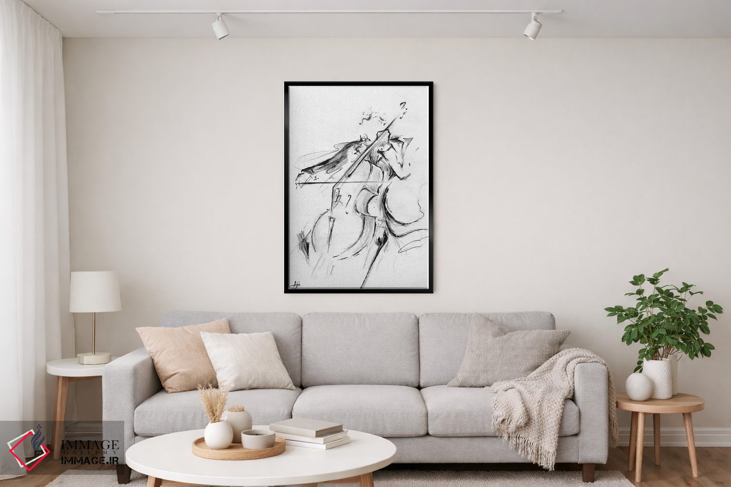 تابلو دکوراتیو نوازنده ویولنسل اثر مارک آلانته - D5B