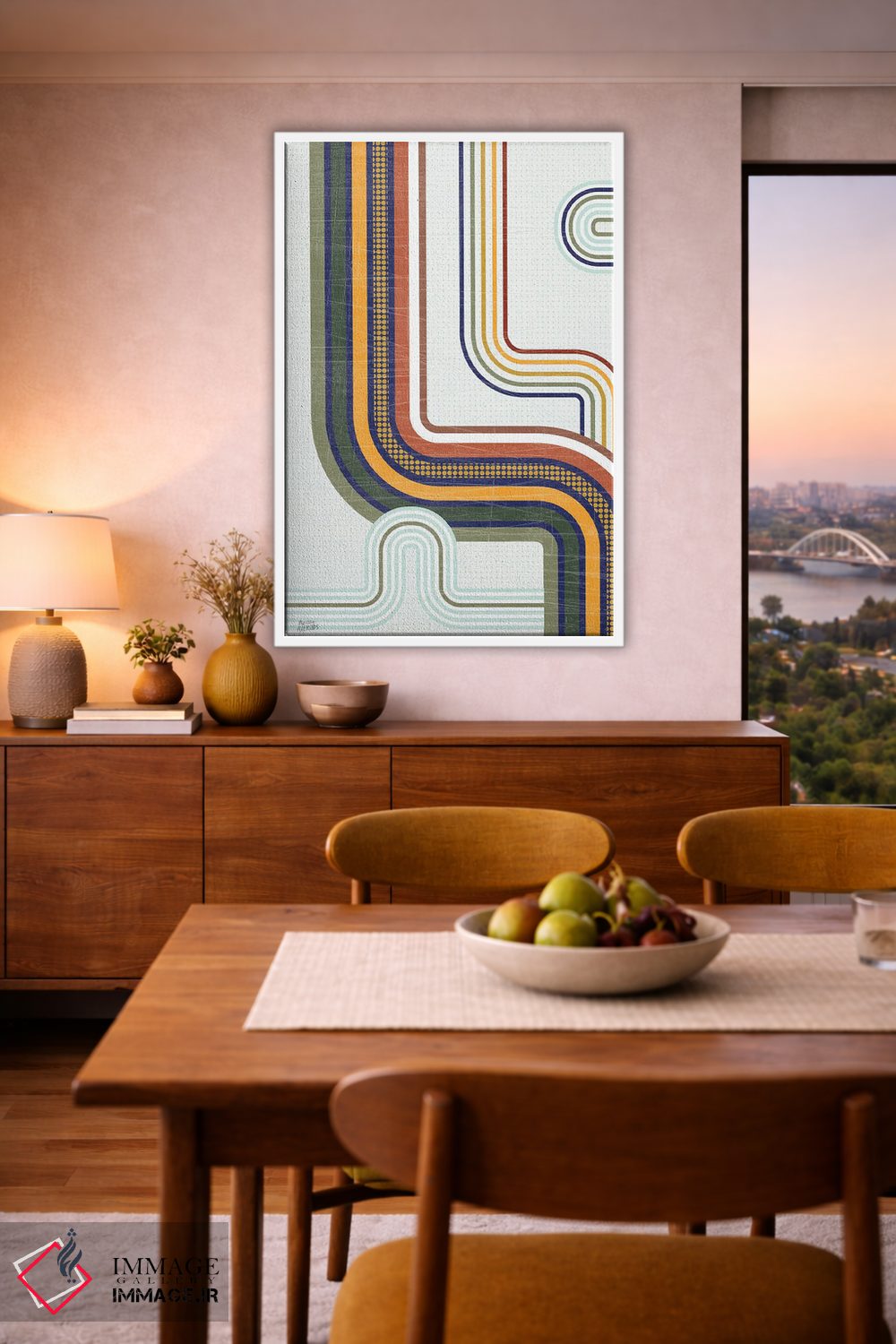 تابلو انتزاعی متروی رترو ۲ اثر ملیسا آورینوس - D6W