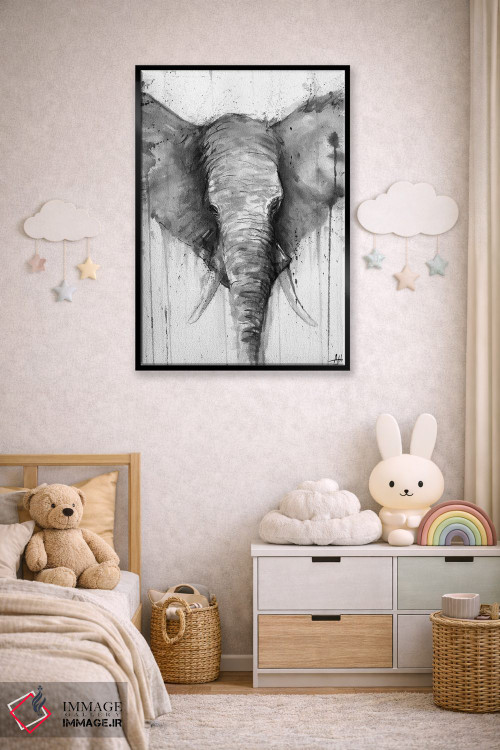 تابلو دکوراتیو کائلی سیاه و سفید اثر مارک آلانته - D6B