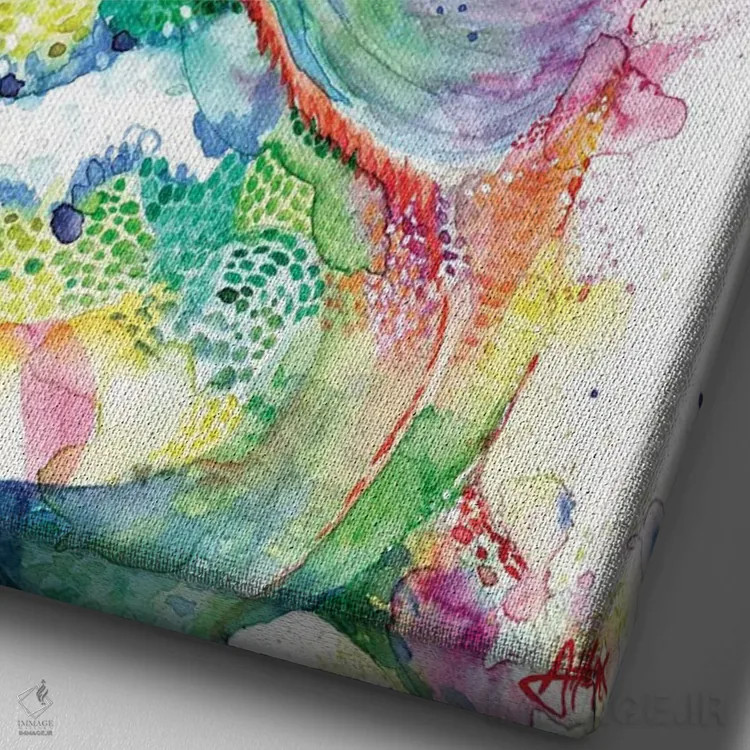 تابلو دکوراتیو دسته ای آفتاب پرست اثر مارک آلانته - نمای نزدیک بافت بوم