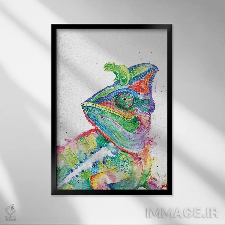 تابلو دکوراتیو دسته ای آفتاب پرست اثر مارک آلانته - نمای قابدار مشکی