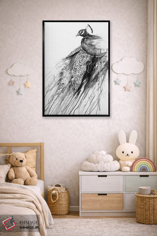 تابلو دکوراتیو نرگس سیاه و سفید اثر مارک آلانته - D5B