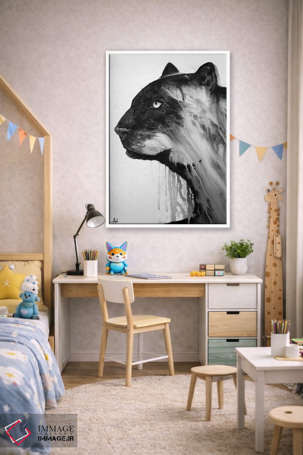 تابلو دکوراتیو اورفئوس سیاه و سفید اثر مارک آلانته - D1W