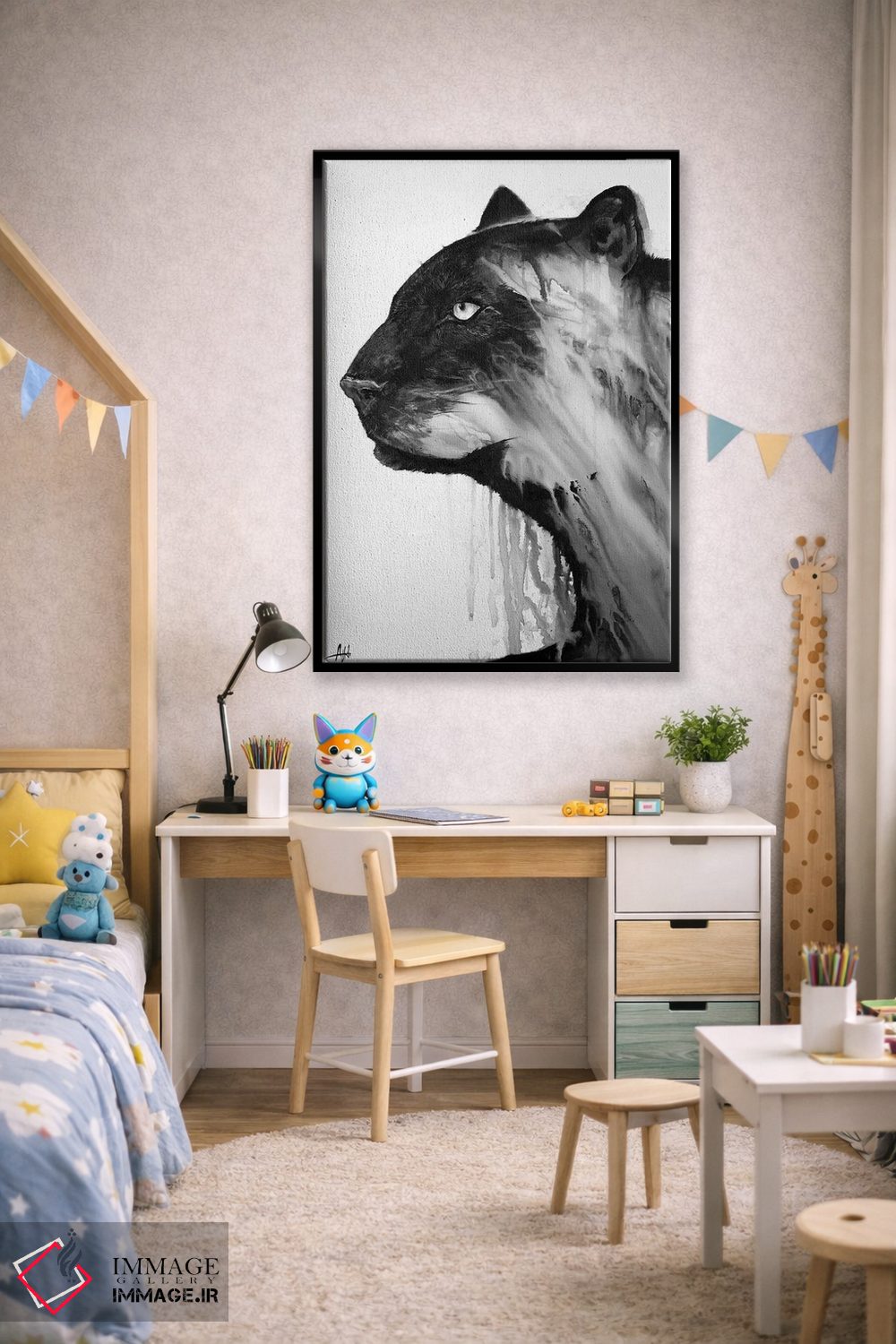 تابلو دکوراتیو اورفئوس سیاه و سفید اثر مارک آلانته - D2B