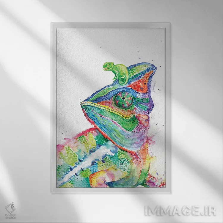 تابلو دکوراتیو دسته ای آفتاب پرست اثر مارک آلانته - نمای قابدار سفید