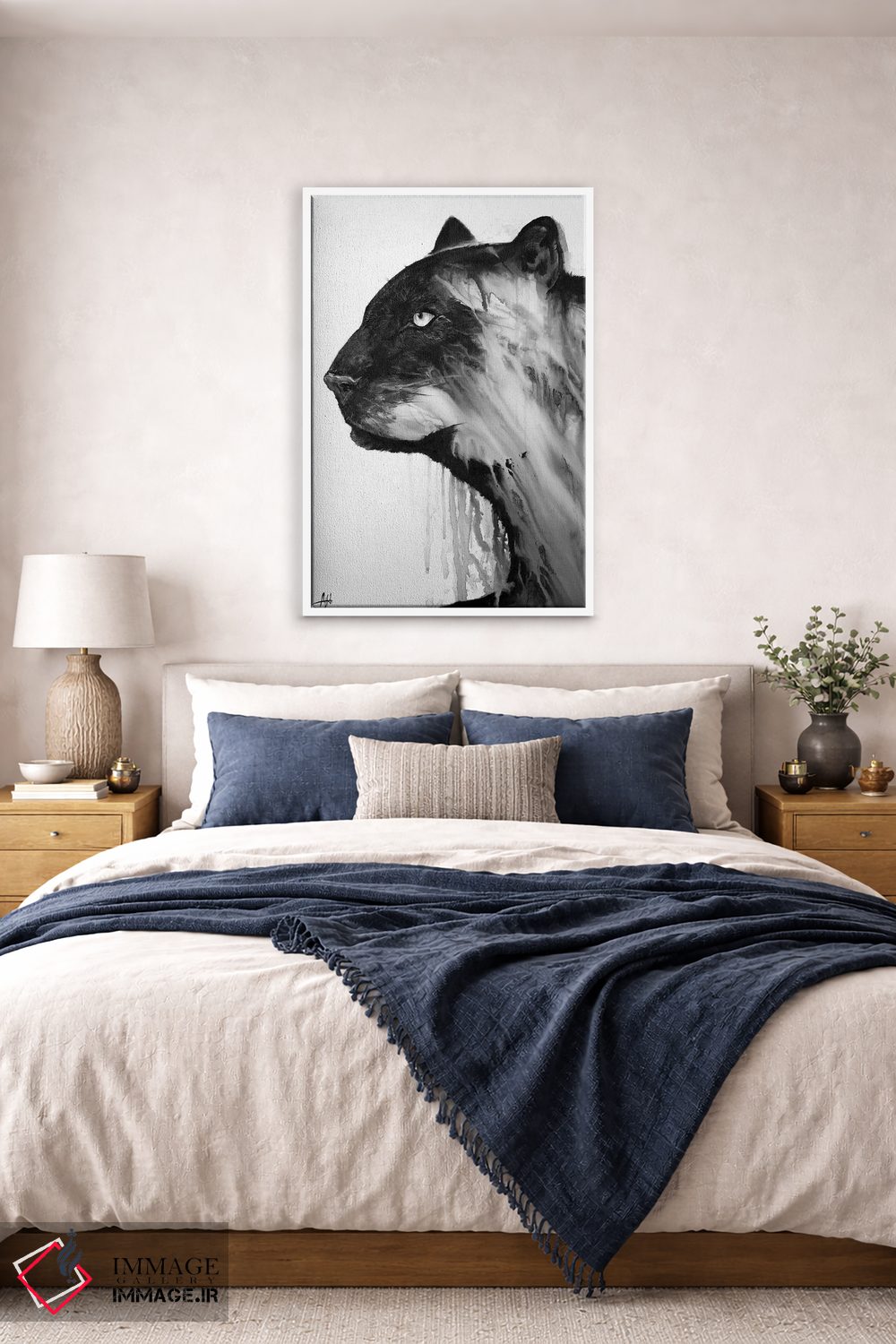 تابلو دکوراتیو اورفئوس سیاه و سفید اثر مارک آلانته - D5W