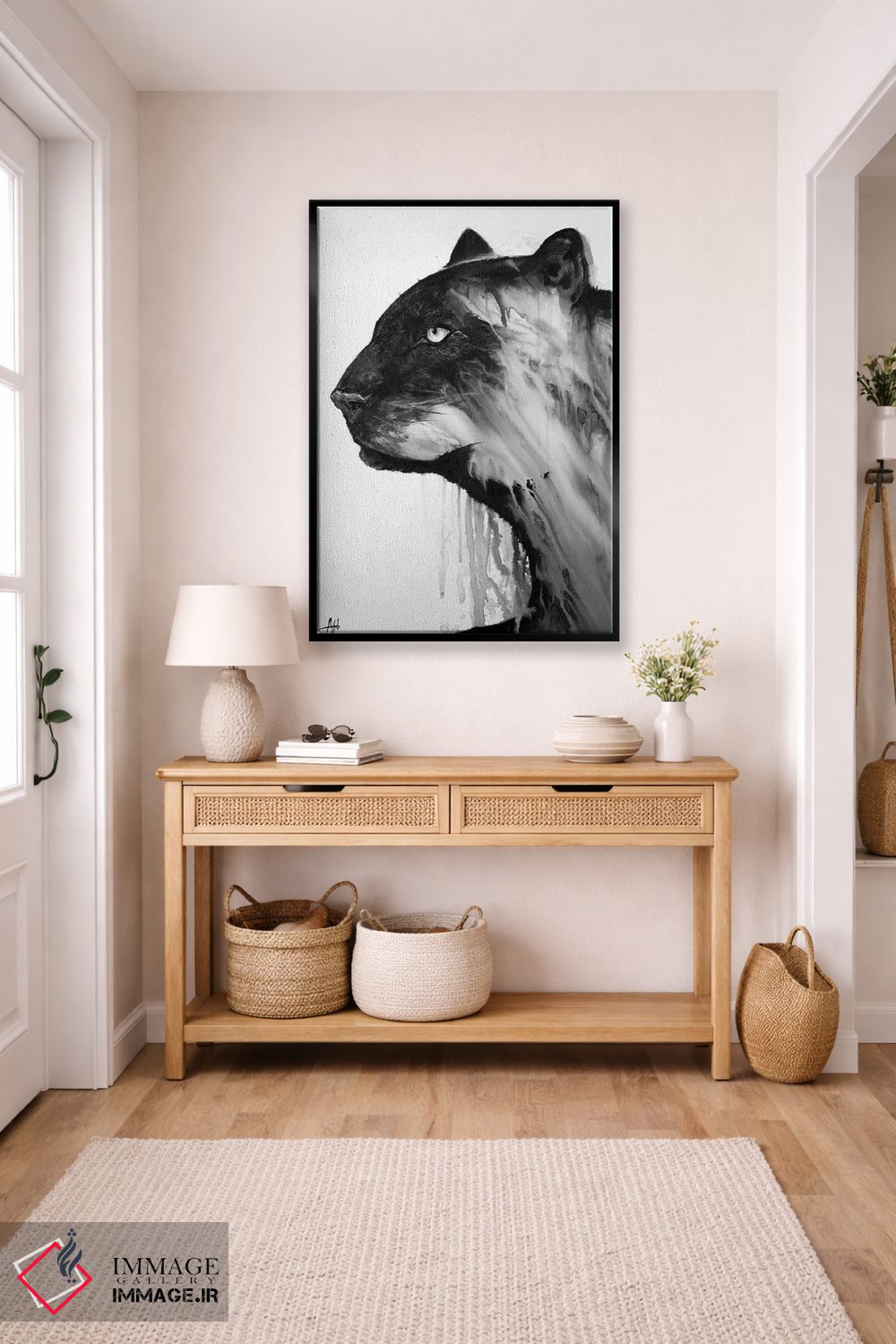 تابلو دکوراتیو اورفئوس سیاه و سفید اثر مارک آلانته - D6B