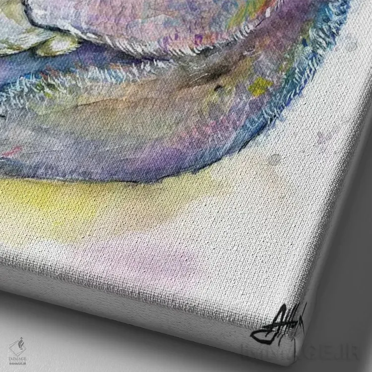 تابلو دکوراتیو کوآلاهای بغلی اثر مارک آلانته - نمای نزدیک بافت بوم