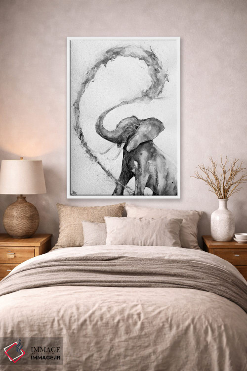 تابلو دکوراتیو وریس سیاه و سفید اثر مارک آلانته - D1W