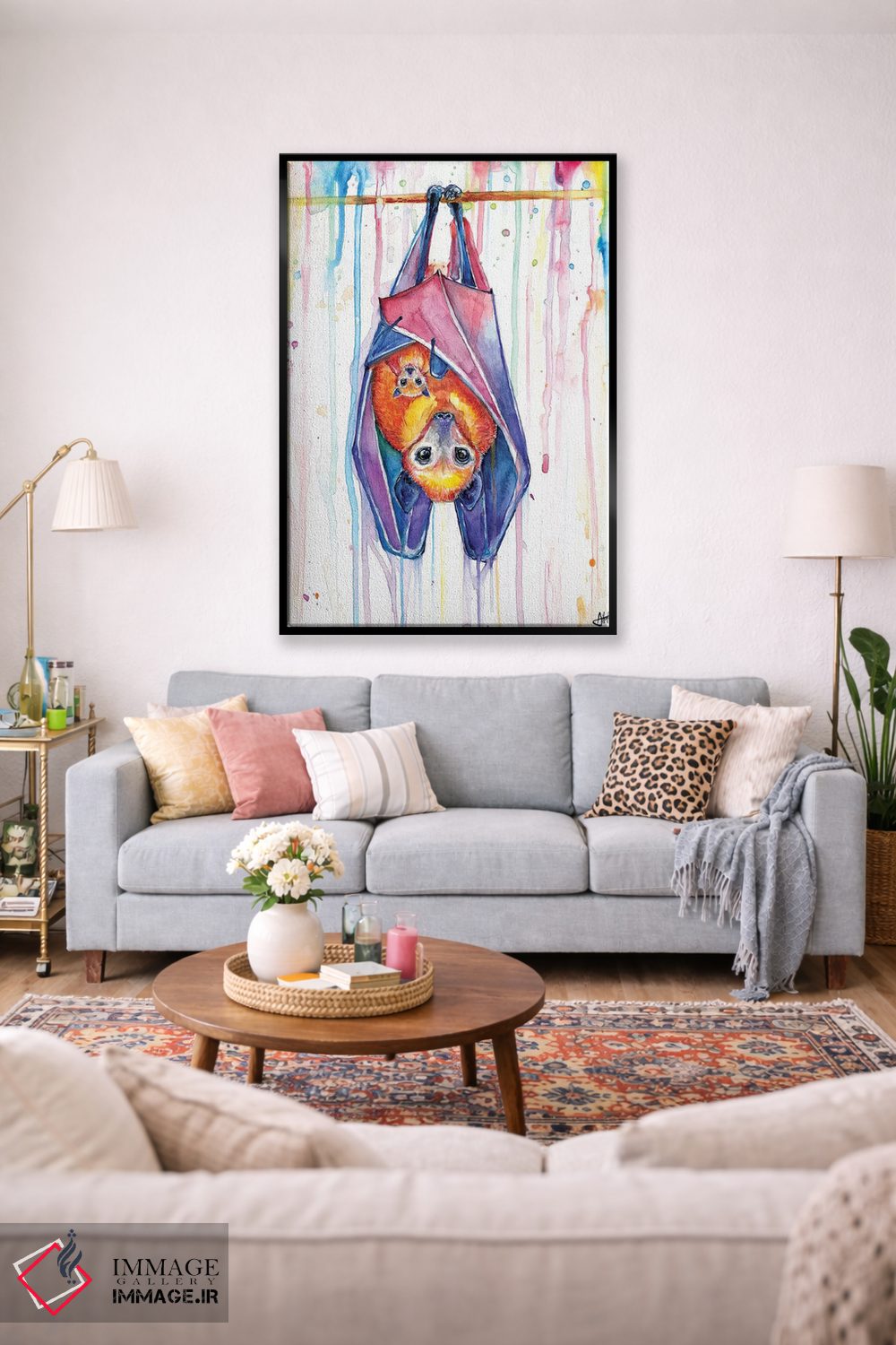 تابلو دکوراتیو یه دسته خفاش اثر مارک آلانته - D2B