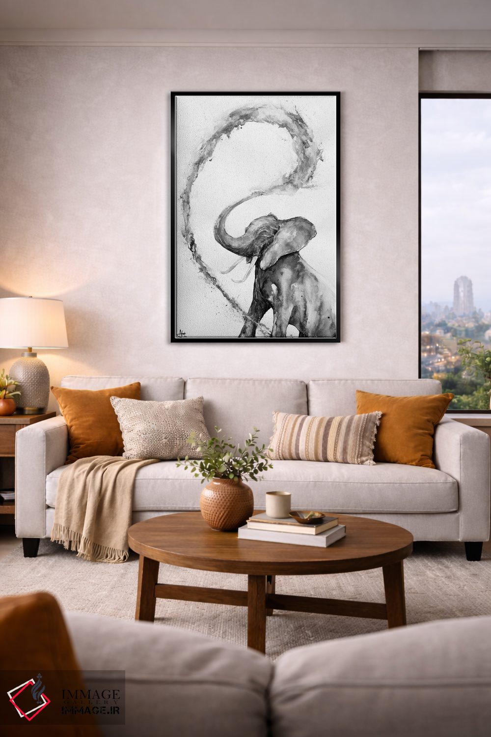 تابلو دکوراتیو وریس سیاه و سفید اثر مارک آلانته - D3B