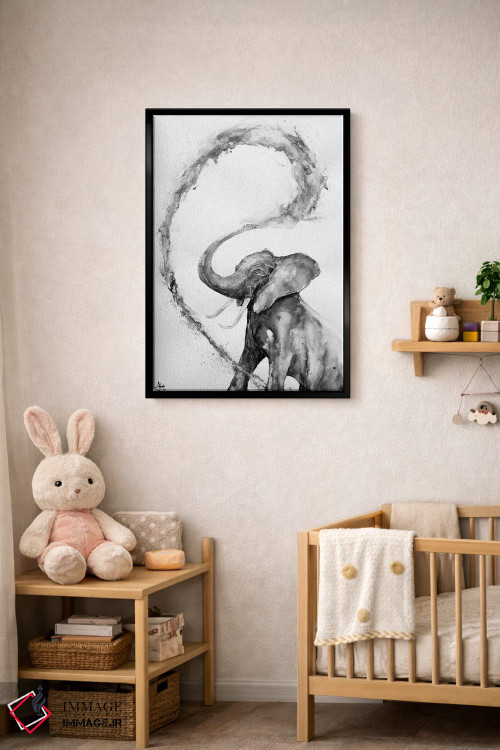 تابلو دکوراتیو وریس سیاه و سفید اثر مارک آلانته - D6B