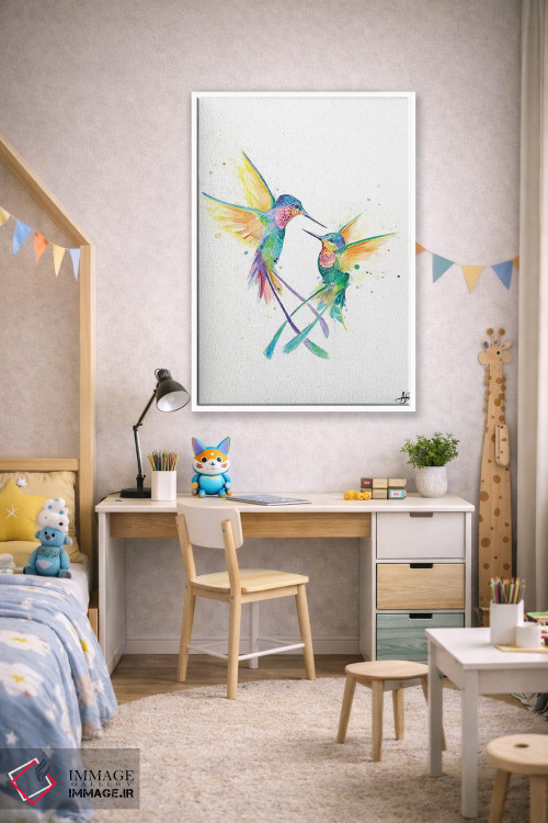 تابلو دکوراتیو مرغ مگس خوار شاد اثر مارک آلانته - D1W