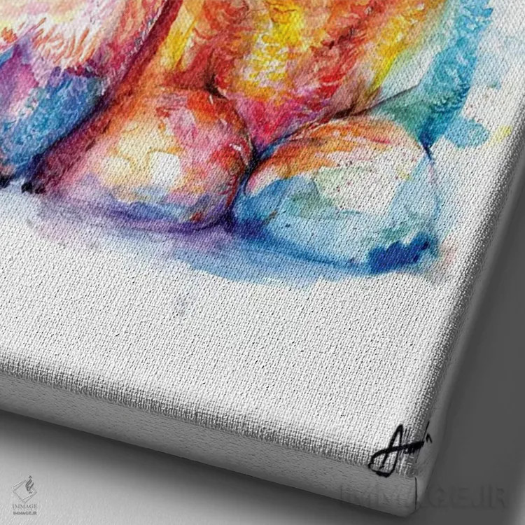 تابلو دکوراتیو دسته آلباکا اثر مارک آلانته - نمای نزدیک بافت بوم