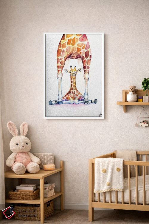 تابلو دکوراتیو زرافه های زیبا اثر مارک آلانته - D2W