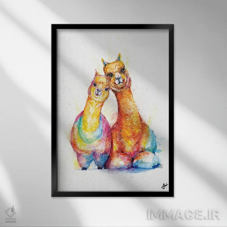 تابلو دکوراتیو دسته آلباکا اثر مارک آلانته - نمای قابدار مشکی