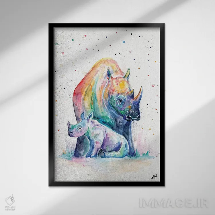 تابلو دکوراتیو پناهگاه اثر مارک آلانته - نمای قابدار مشکی