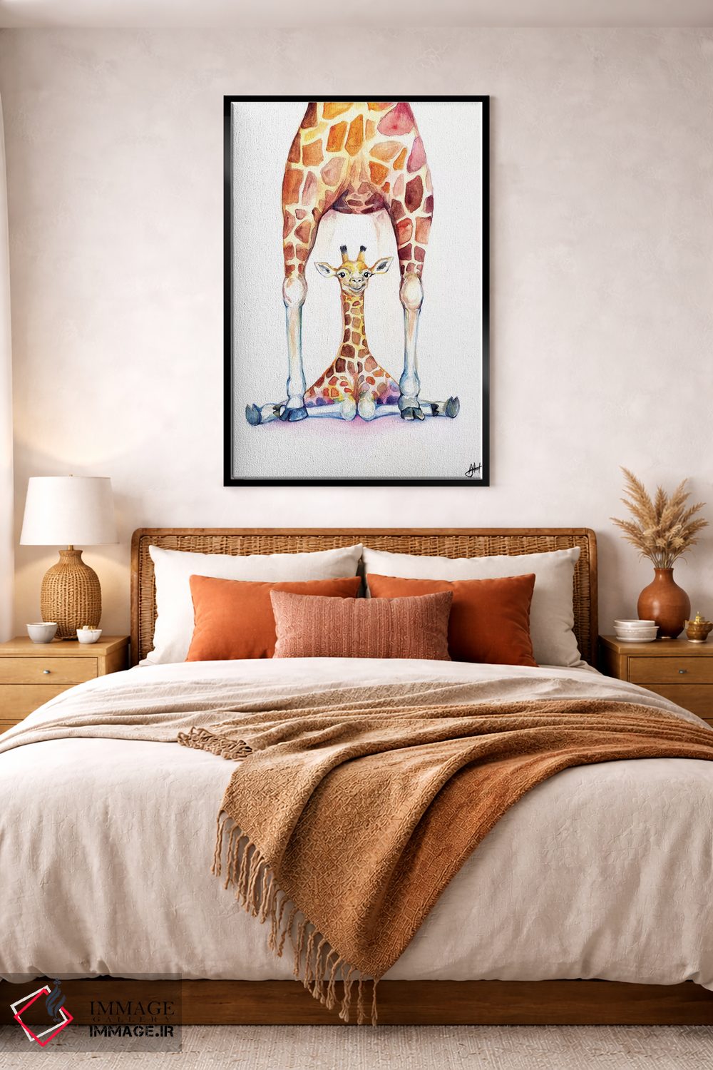تابلو دکوراتیو زرافه های زیبا اثر مارک آلانته - D4B