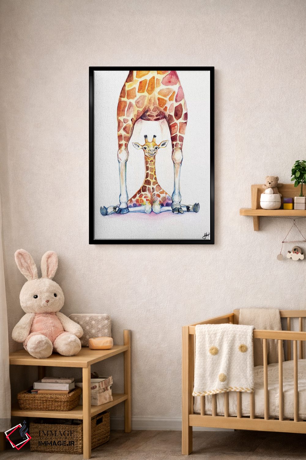 تابلو دکوراتیو زرافه های زیبا اثر مارک آلانته - D5B