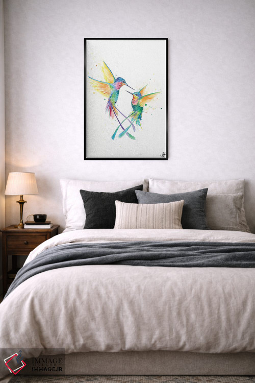 تابلو دکوراتیو مرغ مگس خوار شاد اثر مارک آلانته - D6B