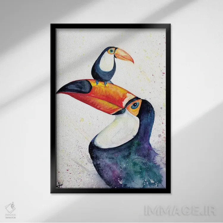 تابلو دکوراتیو توکان هم می تواند این بازی را انجام دهد اثر مارک آلانته - نمای قابدار مشکی