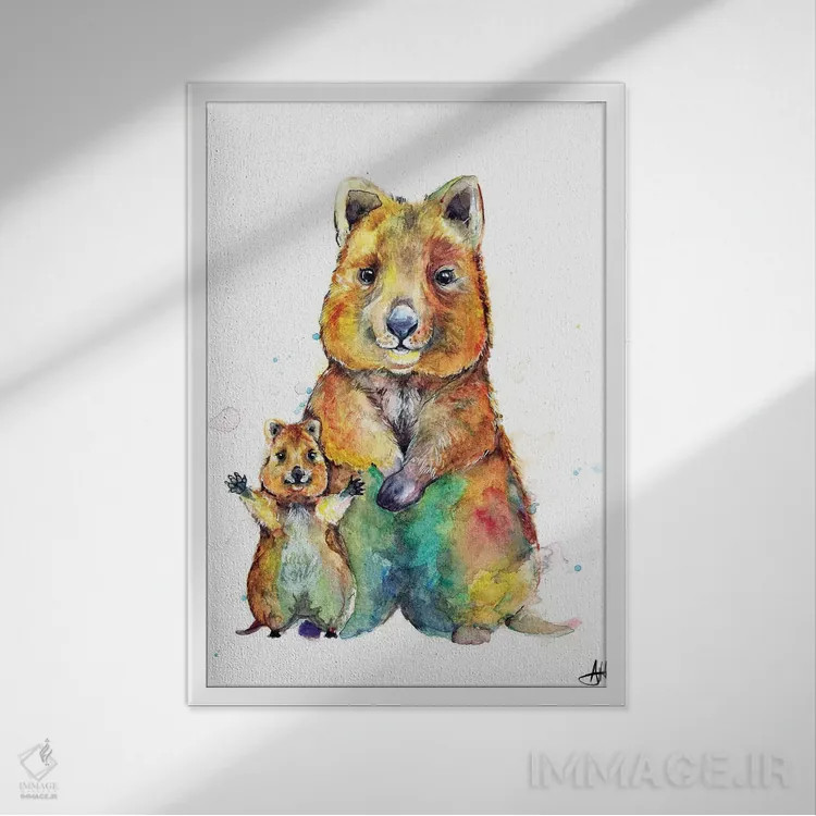 تابلو دکوراتیو کوئوکاهای دیوانه اثر مارک آلانته - نمای قابدار سفید