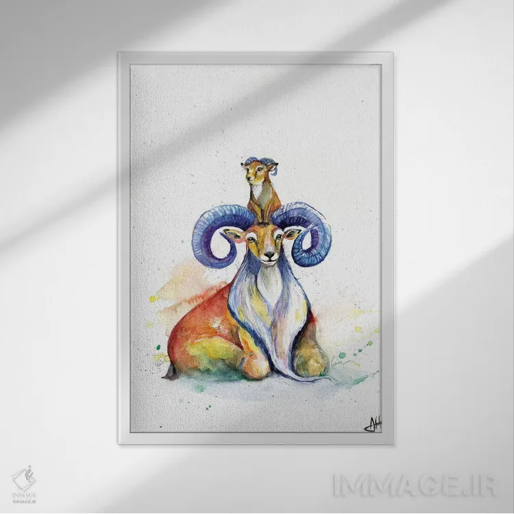 تابلو دکوراتیو اوریال عجیب اثر مارک آلانته - نمای قابدار سفید