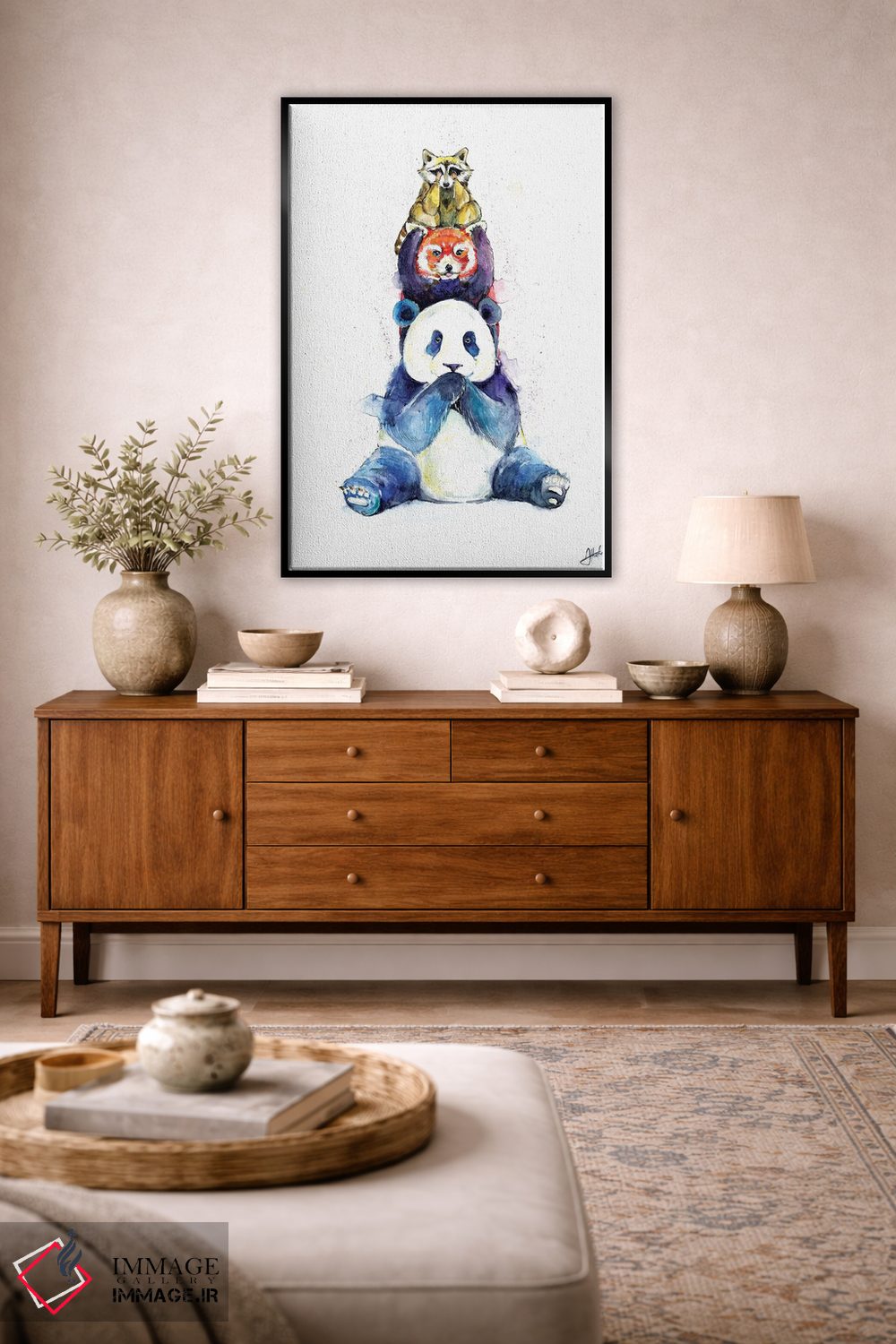 تابلو دکوراتیو پانداهای شلوغ اثر مارک آلانته - D5B