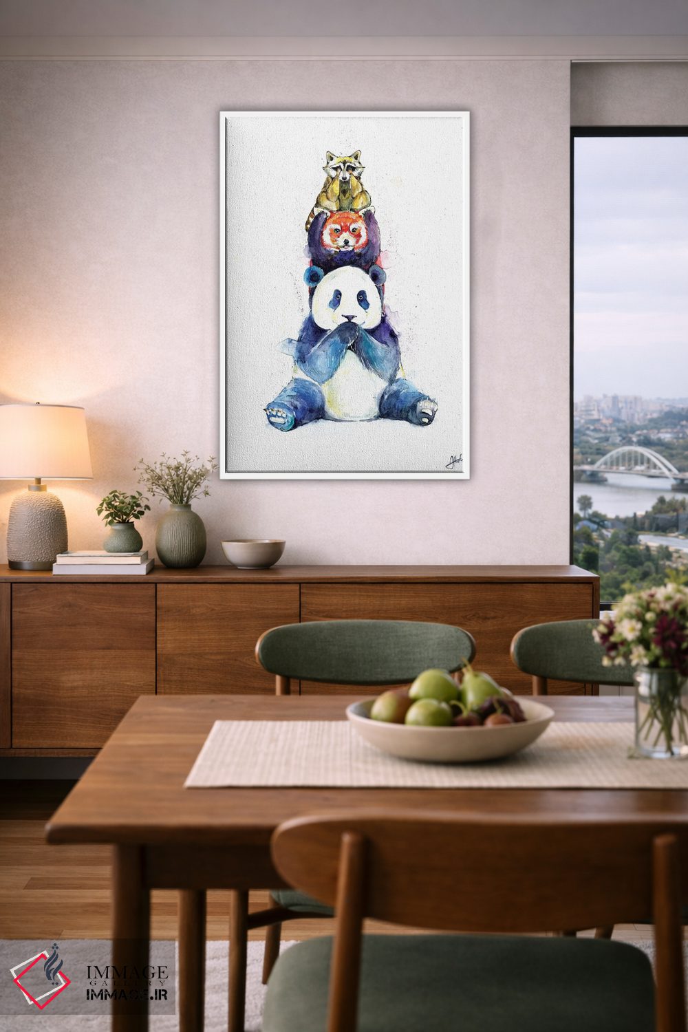 تابلو دکوراتیو پانداهای شلوغ اثر مارک آلانته - D6W