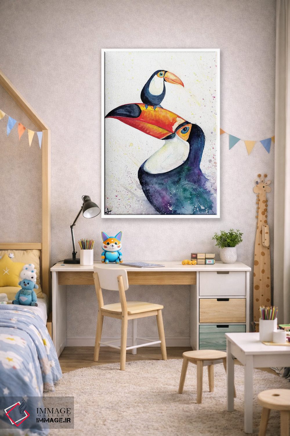 تابلو دکوراتیو توکان هم می تواند این بازی را انجام دهد اثر مارک آلانته - D1W