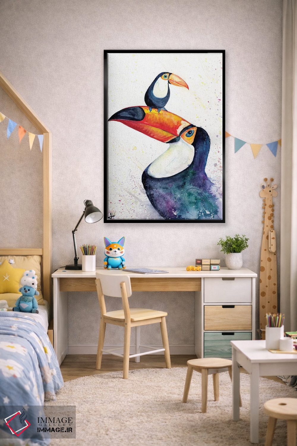 تابلو دکوراتیو توکان هم می تواند این بازی را انجام دهد اثر مارک آلانته - D2B