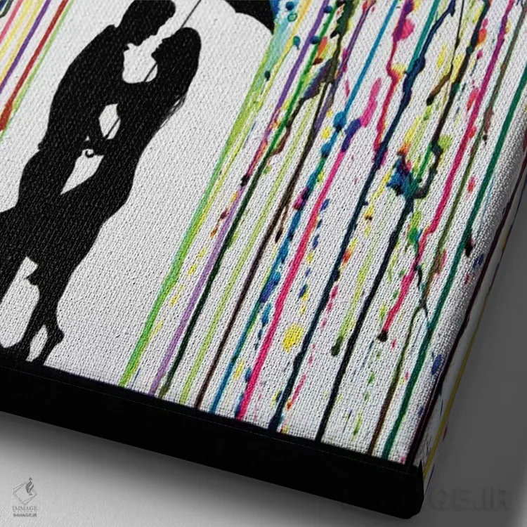 تابلو دکوراتیو لبه پرتگاه اثر مارک آلانته - نمای نزدیک بافت بوم