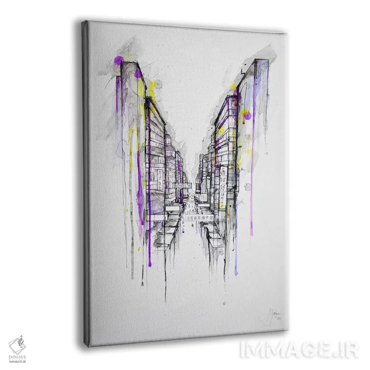 تابلو دکوراتیو این شهر در خواب است اثر مارک آلانته - نمای پرسپکتیو محصول