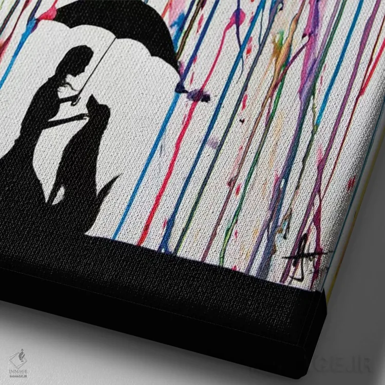 تابلو دکوراتیو سمپره اثر مارک آلانته - نمای نزدیک بافت بوم