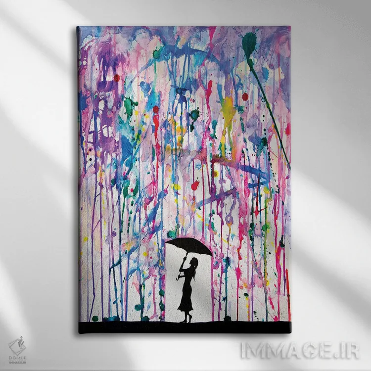 تابلو دکوراتیو سیلاب اثر مارک آلانته - نمای روبهرو روی دیوار