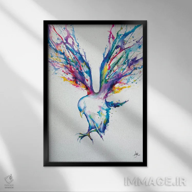 تابلو دکوراتیو آشیل اثر مارک آلانته - نمای قابدار مشکی