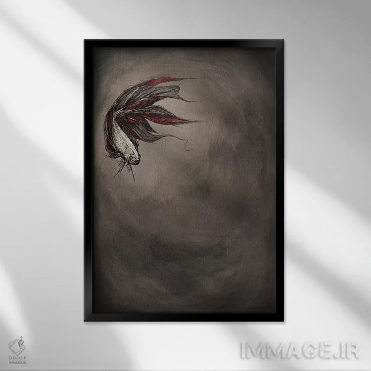 تابلو دکوراتیو سامسارا اثر مارک آلانته - نمای قابدار مشکی