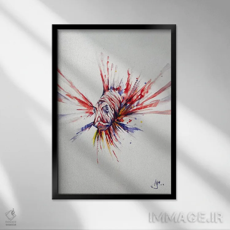 تابلو دکوراتیو پتریوس اثر مارک آلانته - نمای قابدار مشکی