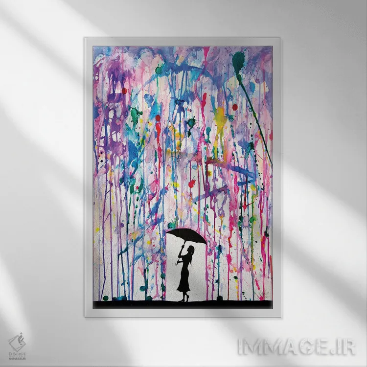 تابلو دکوراتیو سیلاب اثر مارک آلانته - نمای قابدار سفید