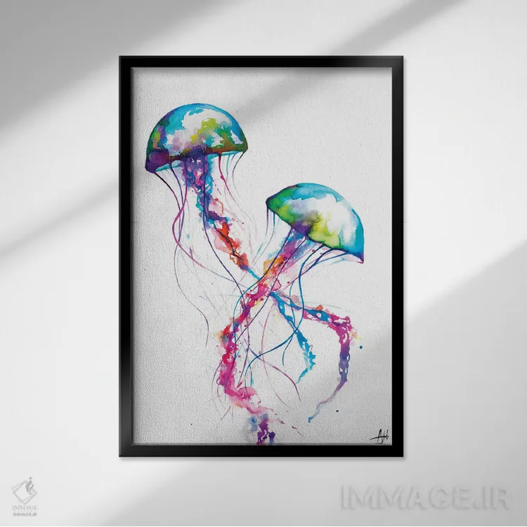 تابلو دکوراتیو ناراسومس اثر مارک آلانته - نمای قابدار مشکی