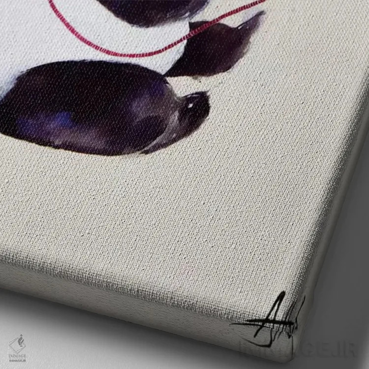 تابلو دکوراتیو چای اثر مارک آلانته - نمای نزدیک بافت بوم