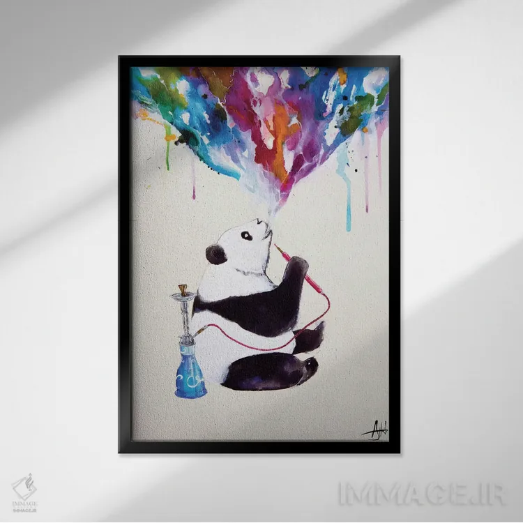 تابلو دکوراتیو چای اثر مارک آلانته - نمای قابدار مشکی