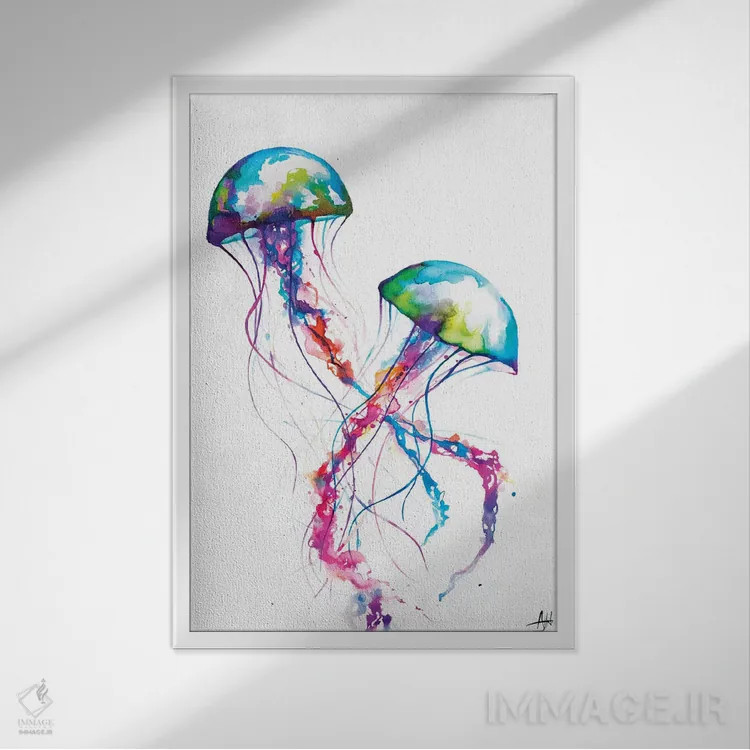 تابلو دکوراتیو ناراسومس اثر مارک آلانته - نمای قابدار سفید