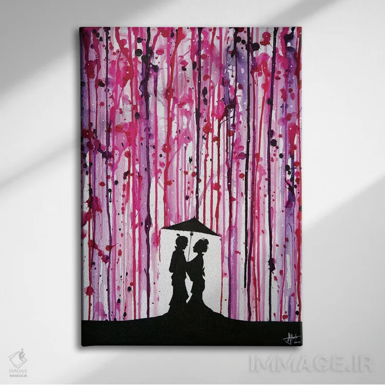 تابلو دکوراتیو شکوفه های وحشی اثر مارک آلانته - نمای روبهرو روی دیوار