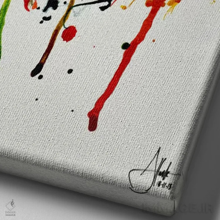 تابلو دکوراتیو دمتر اثر مارک آلانته - نمای نزدیک بافت بوم