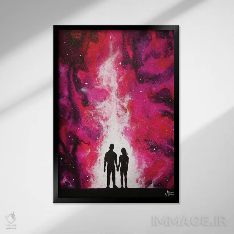 تابلو دکوراتیو رویاپردازان اثر مارک آلانته - نمای قابدار مشکی